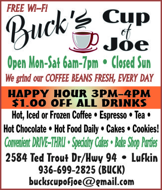 Buck's Cup Of Joe Ad