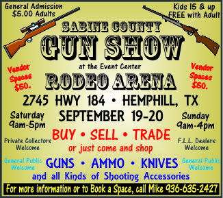 Sabine co gun show Ad