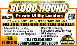 Bloodhound Private Utility Locators Ad