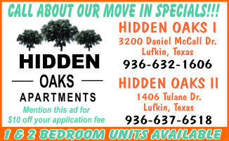 Hidden Oaks Apartments Ad