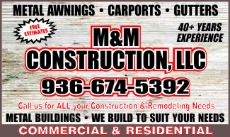 M&M Construction Ad