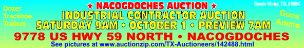 Nacogdoches Auction Banner