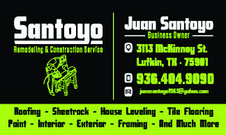 Santoyo Remodeling & Construction Services Ad