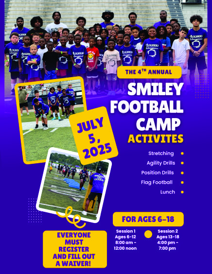 Smiley Summer Football Camp Ad