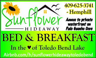 Sunflower Hideaway Bed & Breakfast Ad